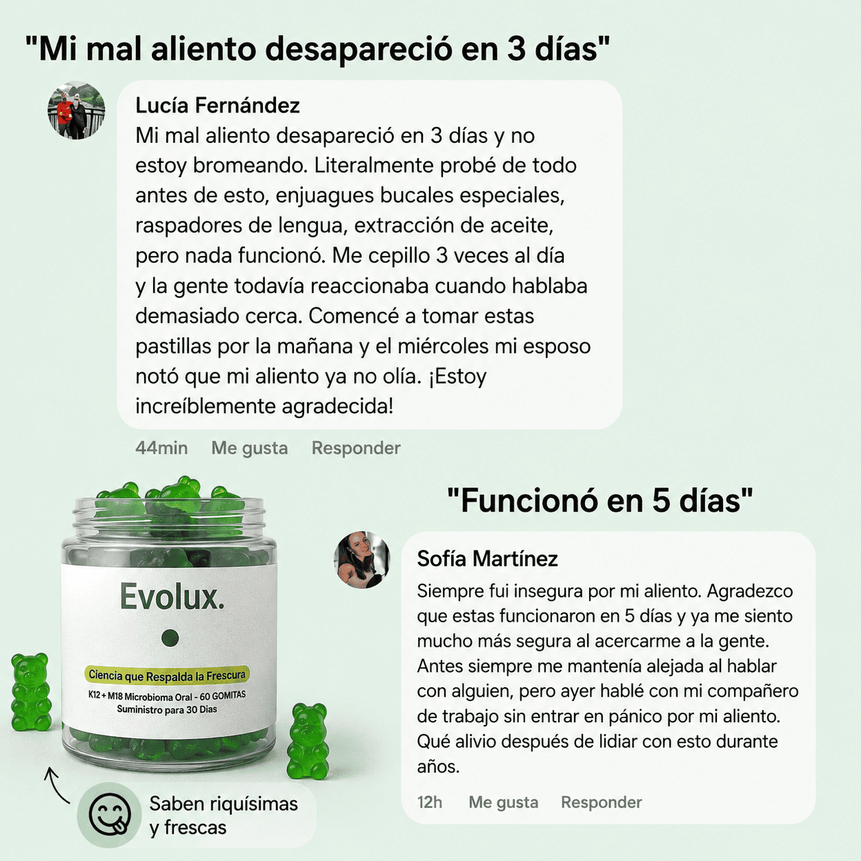 EVOLUX ™ Gomitas Funcionales contra el mal aliento